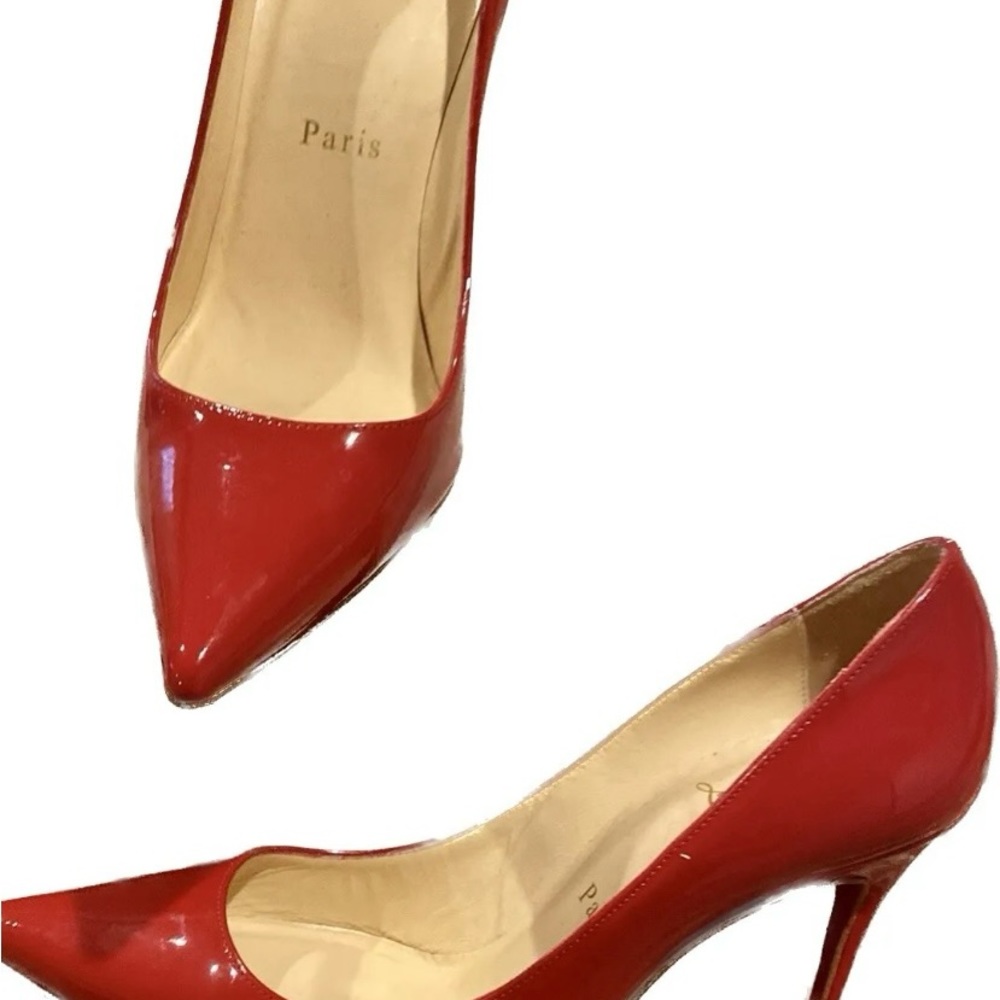 CHRISTIAN LOUBOUTIN fabulous red patent leather stiletto, excellent condition - Picture 4 of 16